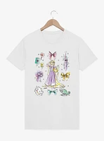 Disney Princesses Rapunzel Bow Icons T-Shirt