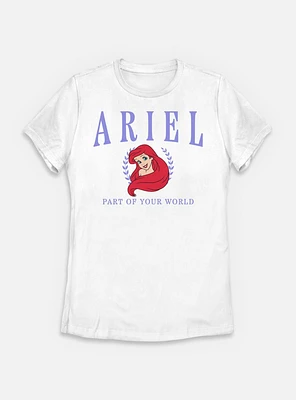 Disney Princesses Ariel Collegiate Womens T-Shirt