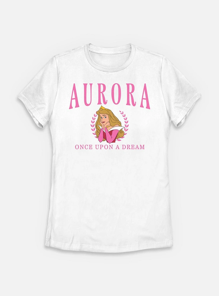 Disney Princesses Aurora Collegiate Womens T-Shirt