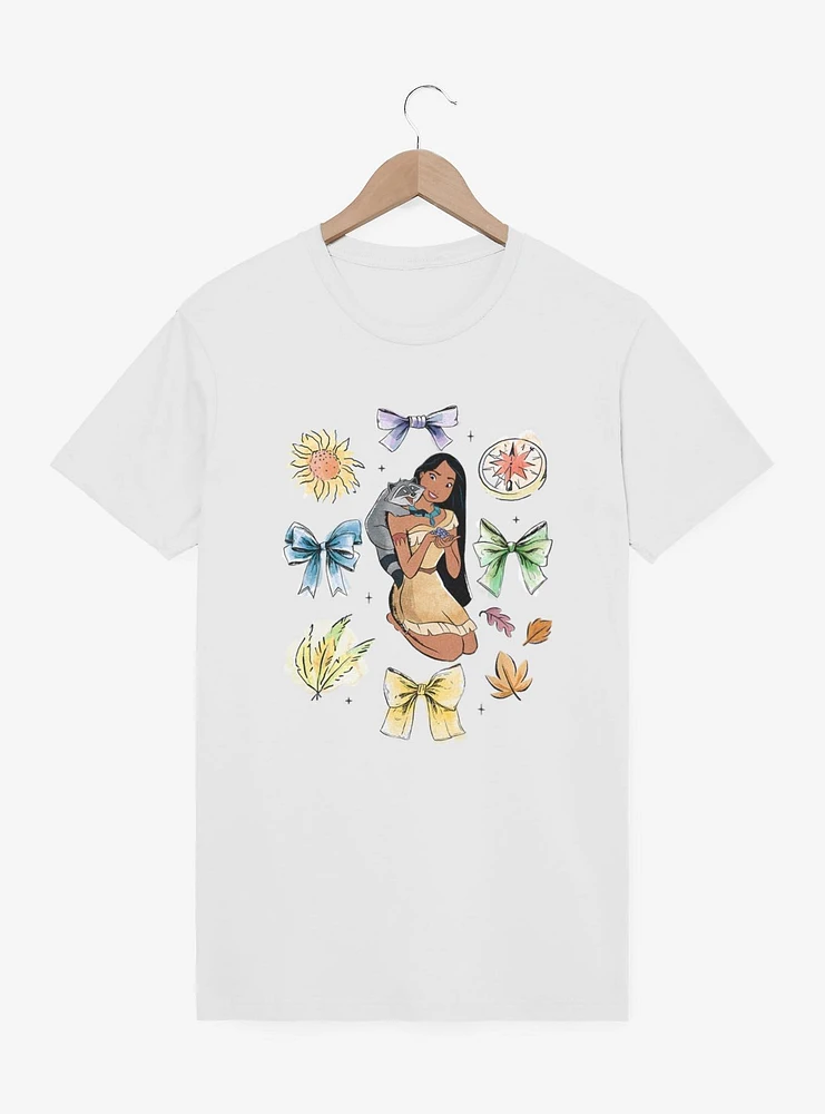 Disney Princesses Pocahontas Bow Icons T-Shirt