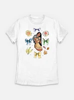 Disney Princesses Pocahontas Bow Icons Womens T-Shirt