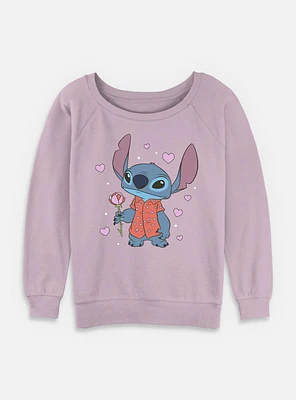 Disney Lilo & Stitch Be My Valentine Womens Slouchy Sweatshirt