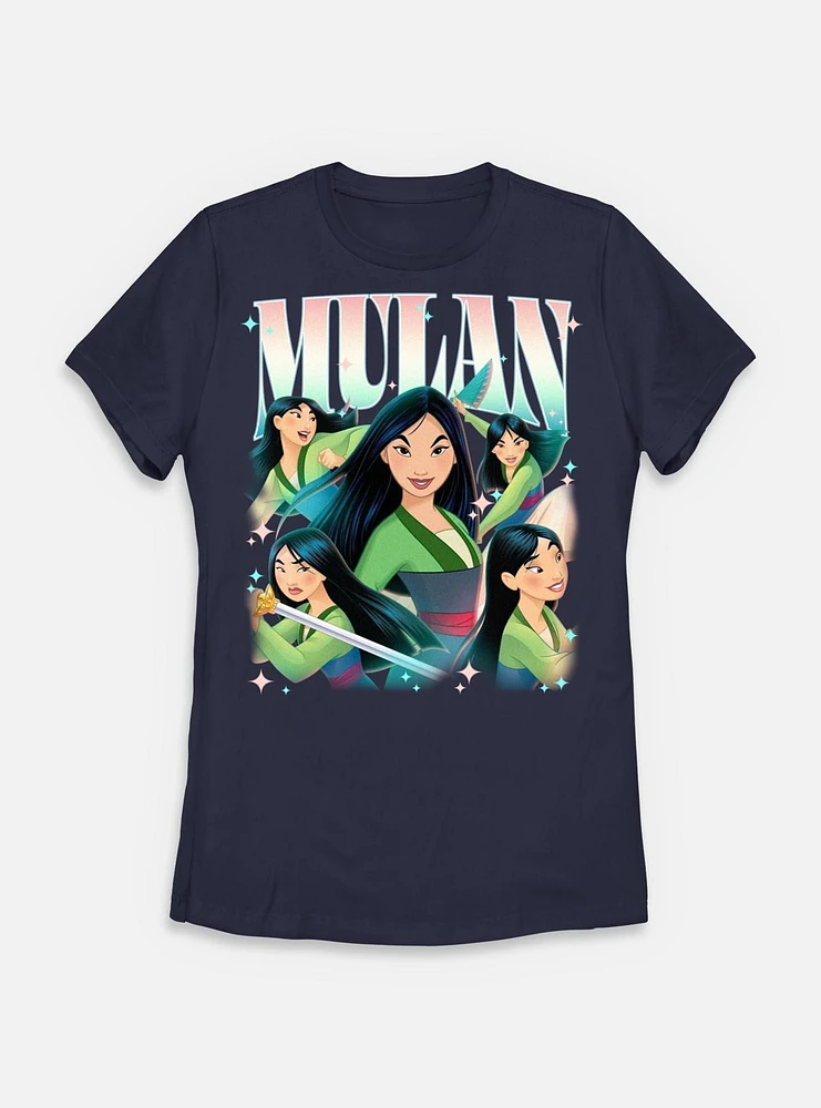 Disney Princesses Retro Mulan Womens T-Shirt