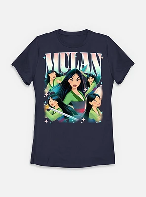 Disney Princesses Retro Mulan Womens T-Shirt