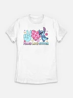 Disney Lilo & Stitch Peace Love Womens T-Shirt