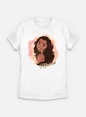 Disney Princesses Watercolor Moana Womens T-Shirt