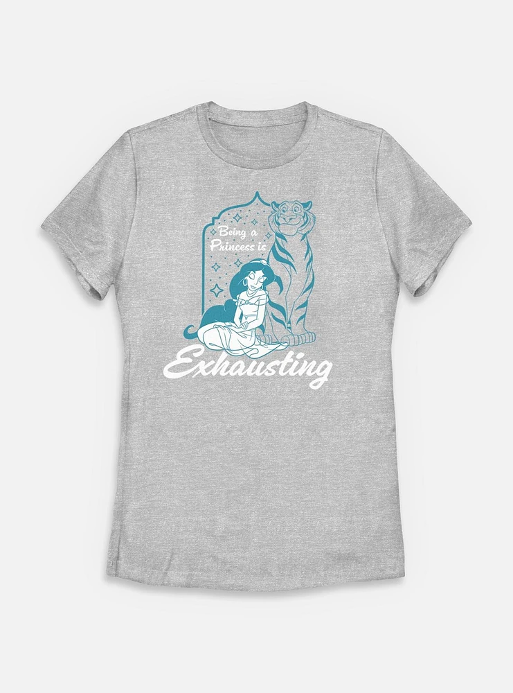 Disney Princesses Jasmine Being A Princess Is Exhausting Womens T-Shirt