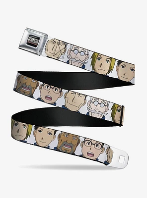 Fullmetal Alchemist: Brotherhood Central Forces Military Faces Seatbelt Buckle Belt