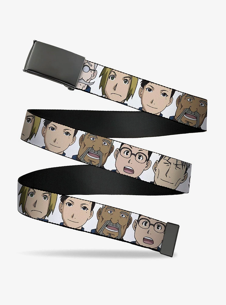 Fullmetal Alchemist: Brotherhood Central Forces Military Faces Flip Web Belt