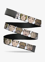 Fullmetal Alchemist: Brotherhood Central Forces Military Faces Flip Web Belt