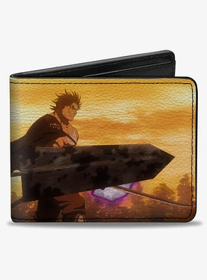 Black Clover Asta Holding Demon Slayer Sword and Yami Scene Bifold Wallet