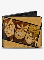 Black Clover Three Character Face Blocks Bifold Wallet
