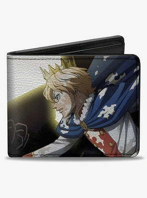 Black Clover Lemiel and Zagred Swords Of Light Battle Scene Bifold Wallet