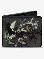 Black Clover Five Character Group Action Pose Bifold Wallet