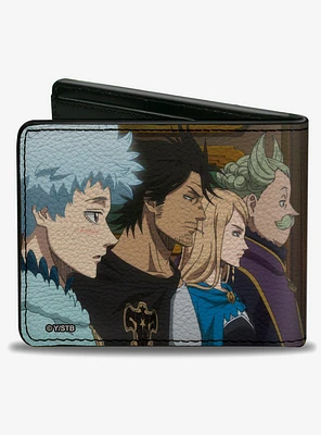 Black Clover Magic Knights Four Captains Scene Bifold Wallet