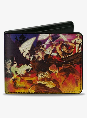 Black Clover Five Character Group Action Bifold Wallet