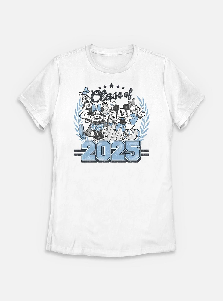 Disney Mickey Mouse Class Of 2025 Group Womens T-Shirt