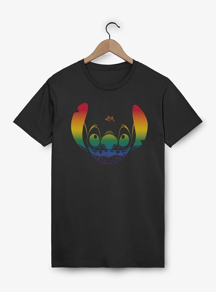 Disney Lilo & Stitch Face Rainbow Pride T-Shirt