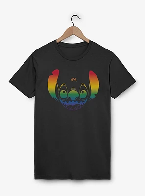 Disney Lilo & Stitch Face Rainbow Pride T-Shirt