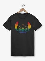 Disney Lilo & Stitch Face Rainbow Pride T-Shirt