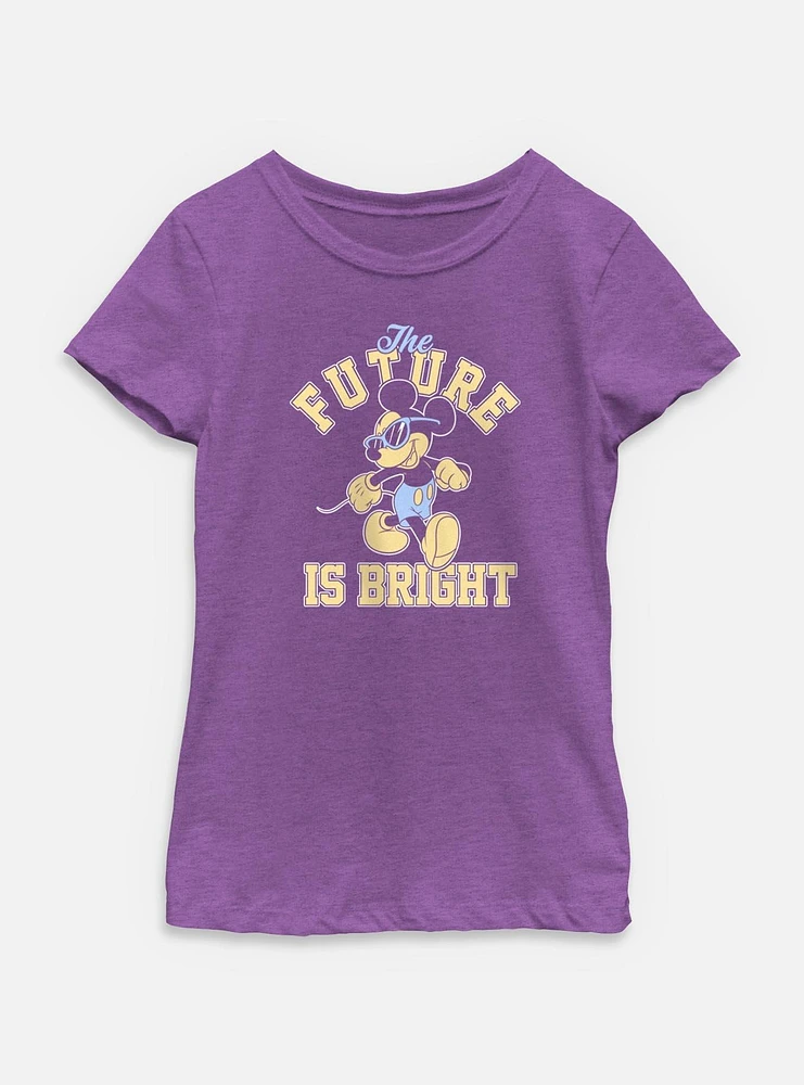 Disney Mickey Mouse The Future Is Bright Youth Girls T-Shirt