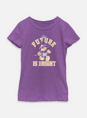Disney Mickey Mouse The Future Is Bright Youth Girls T-Shirt