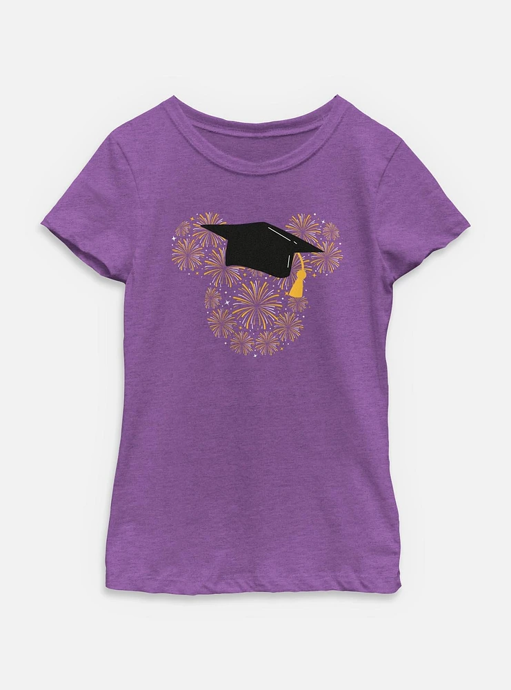 Disney Mickey Mouse Graduated Fireworks Youth Girls T-Shirt