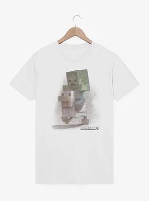 A Minecraft Movie Chicken Jockey Sketch T-Shirt