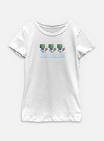 A Minecraft Movie Chicken Jockey Pixel Logo  Youth Girls T-Shirt