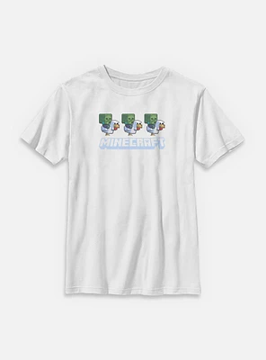 A Minecraft Movie Chicken Jockey Pixel Logo  Youth T-Shirt