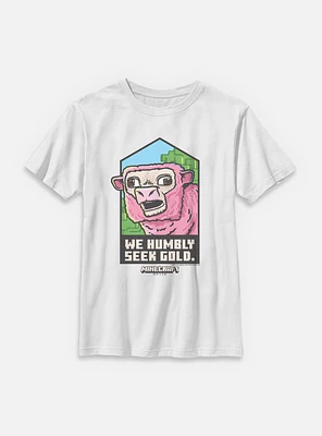 A Minecraft Movie We Humbly Seek Gold Youth T-Shirt