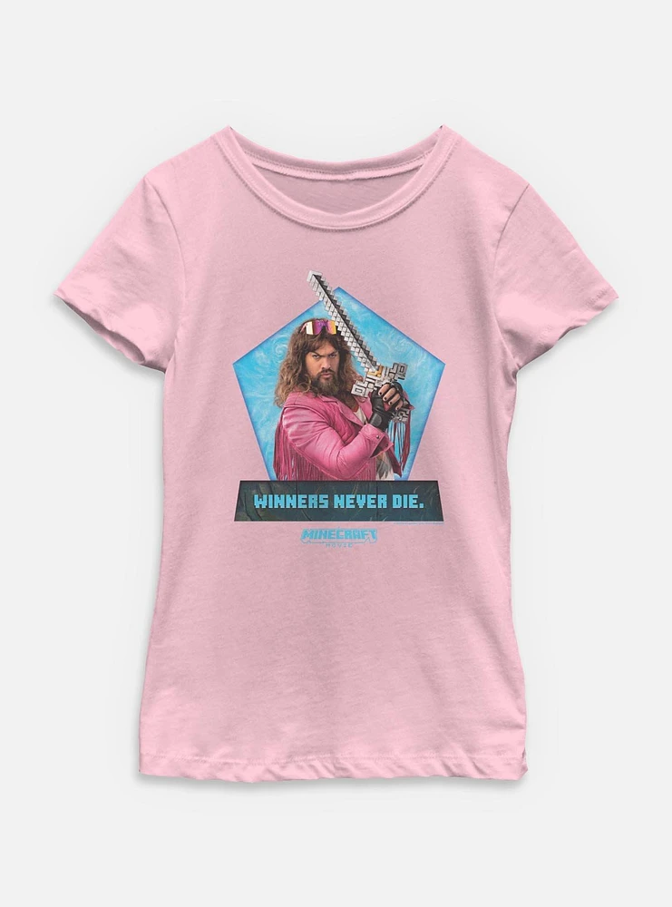 A Minecraft Movie Garrett Winners Never Die Youth Girls T-Shirt