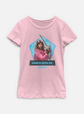 A Minecraft Movie Garrett Winners Never Die Youth Girls T-Shirt