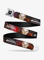 Avatar: The Last Airbender Aang Pose Close Up and Title Seatbelt Buckle Belt