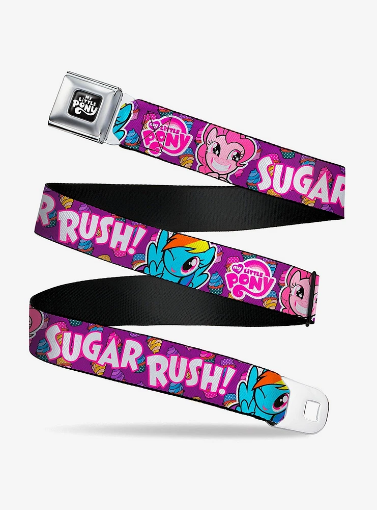 My Little Pony Pinkie Pie and Rainbow Dash Sugar Rush Seatbelt Buckle Belt