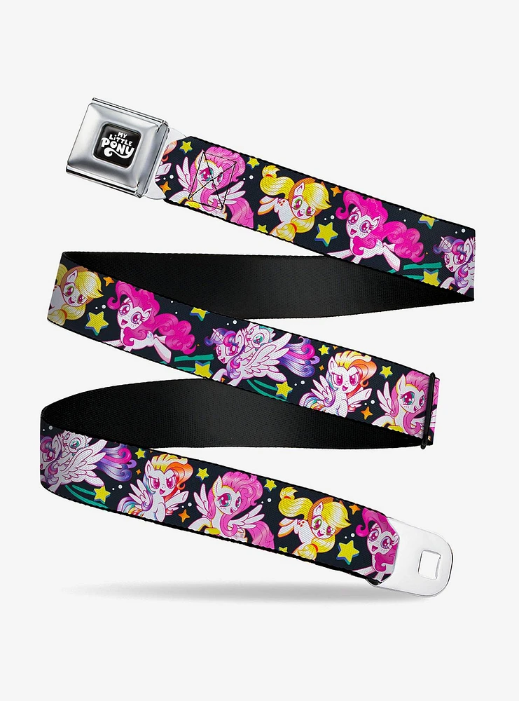 My Little Pony Five Retro Action Pose Seatbelt Buckle Belt
