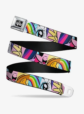 My Little Pony Mane Six Character Close Up Blocks Seatbelt Buckle Belt