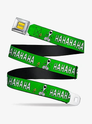 Peanuts Snoopy and Woodstock Laughing Pose Seatbelt Buckle Belt