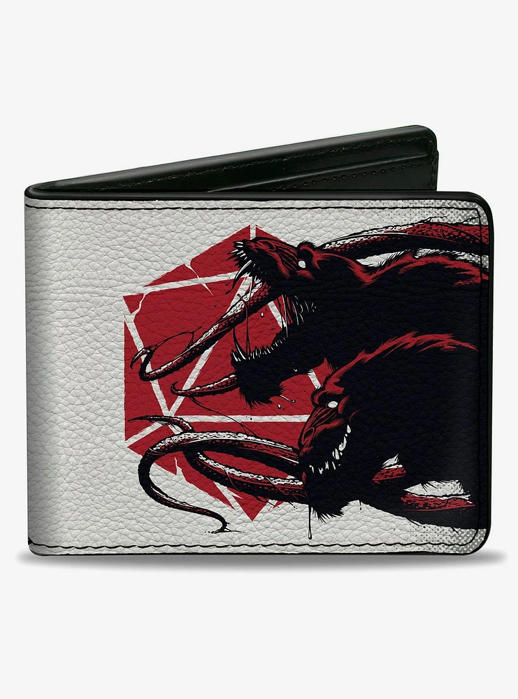 Dungeons & Dragons Demogorgon and Dice Text Bifold Wallet