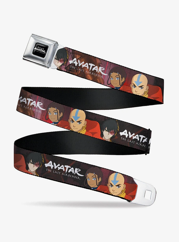 Avatar: The Last Airbender Katara Aang Zuko Group Pose Seatbelt Buckle Belt