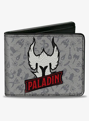 Dungeons & Dragons Paladin Text and Icons Collage Bifold Wallet