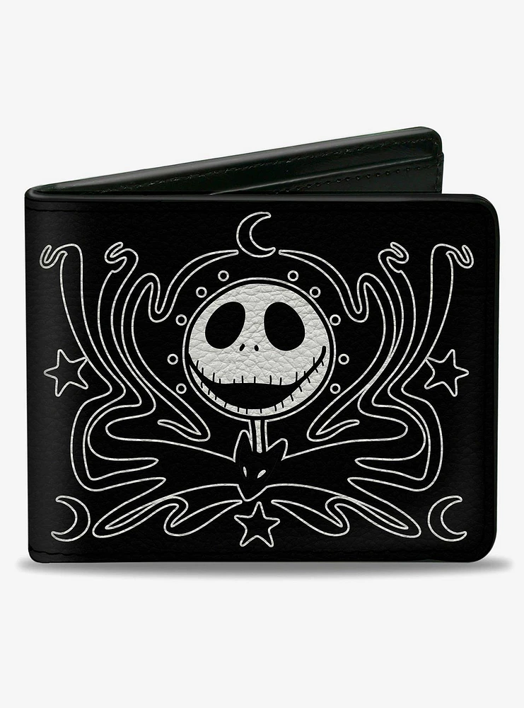 Disney Nightmare Before Christmas Jack Smiling Face Doodle Bifold Wallet
