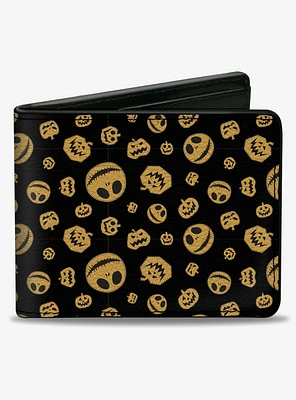 Disney Nightmare Before Christmas Jack O' Lanterns Bifold Wallet