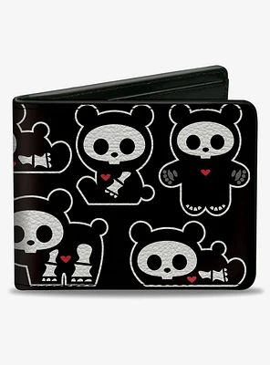 Skelanimals Chungkee The Panda Poses and Logo Bifold Wallet