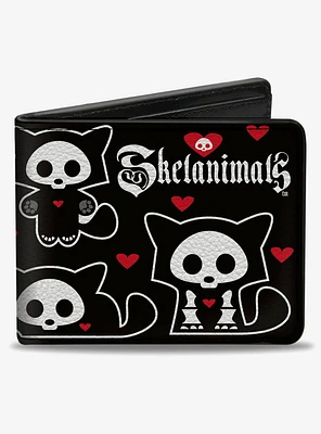 Skelanimals Kit The Cat Poses and Title Logo Bifold Wallet