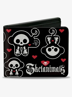 Skelanimals Marcy The Monkey Poses and Title Logo Bifold Wallet