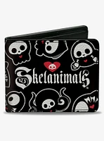 Skelanimals Sea Animals Poses Scattered and Logo Bifold Wallet