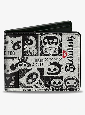 Skelanimals Dead Animals Quotes Collage and Logo Bifold Wallet