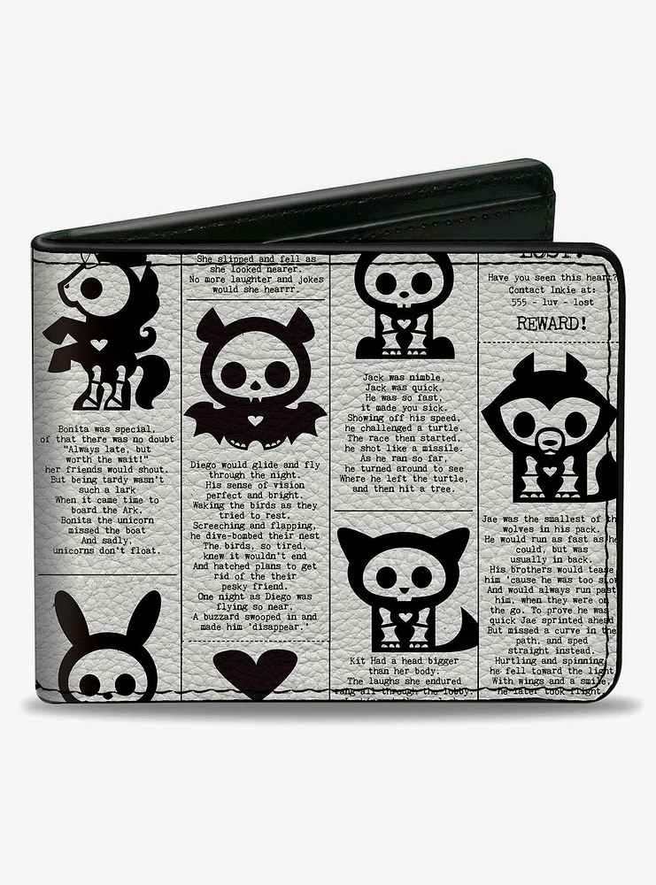 Skelanimals Obituary Announcements Bifold Wallet