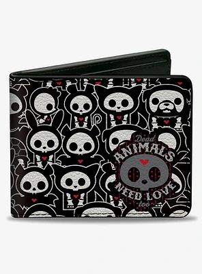 Skelanimals Dead Animals Need Love Too Bifold Wallet
